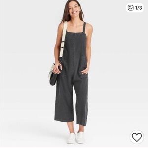 A New Day Women's Gray Overall Jumpsuit